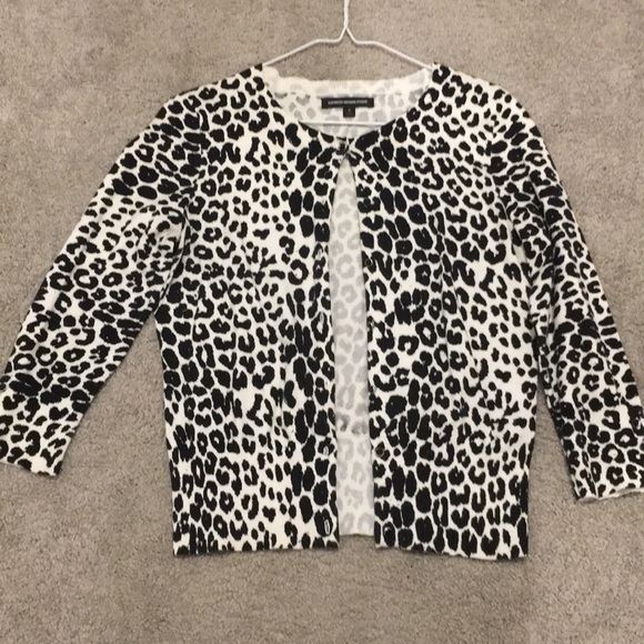 Express Leopard Print Cardigan 